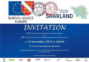 Belgique Bureau Alsace 25e anniversaire 18 novembre 2015