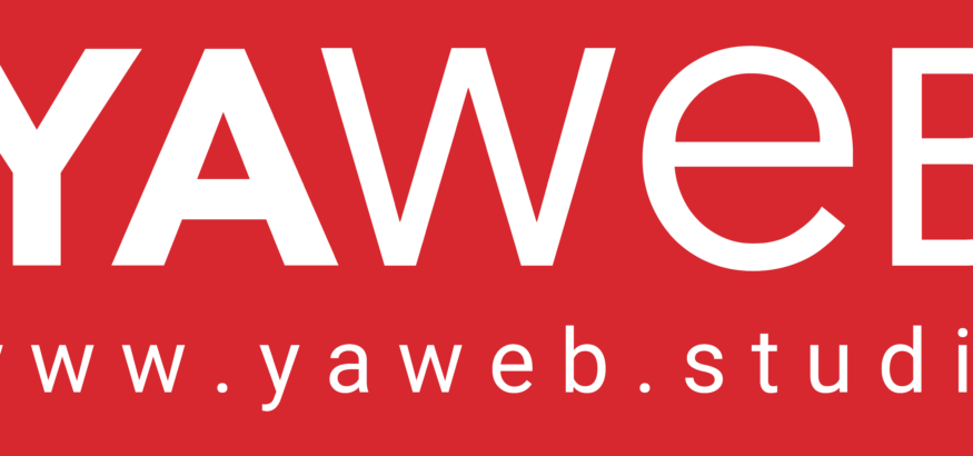 YAWEB 09 2025 Logo studio Yaweb fond rouge